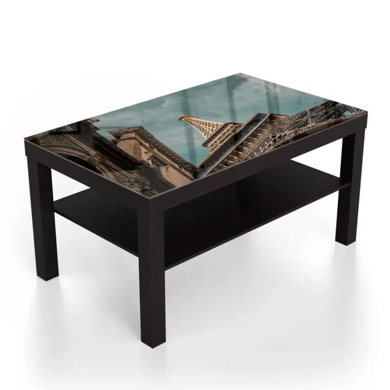 Couchtische 90x55 Eiffelturm von unten Schwarz Neue Kollektion